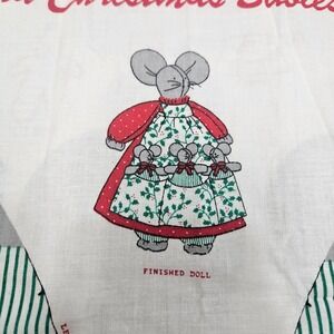 Fabric Traditions Mama Mouse Christmas‎ Babies Sewing Craft Panel 1991 Vintage